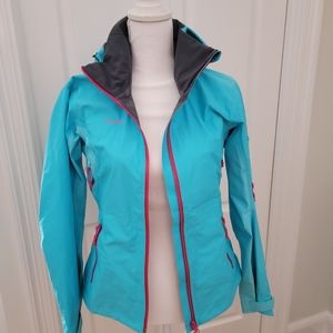 Norrona turquoise waterproof shell XS
